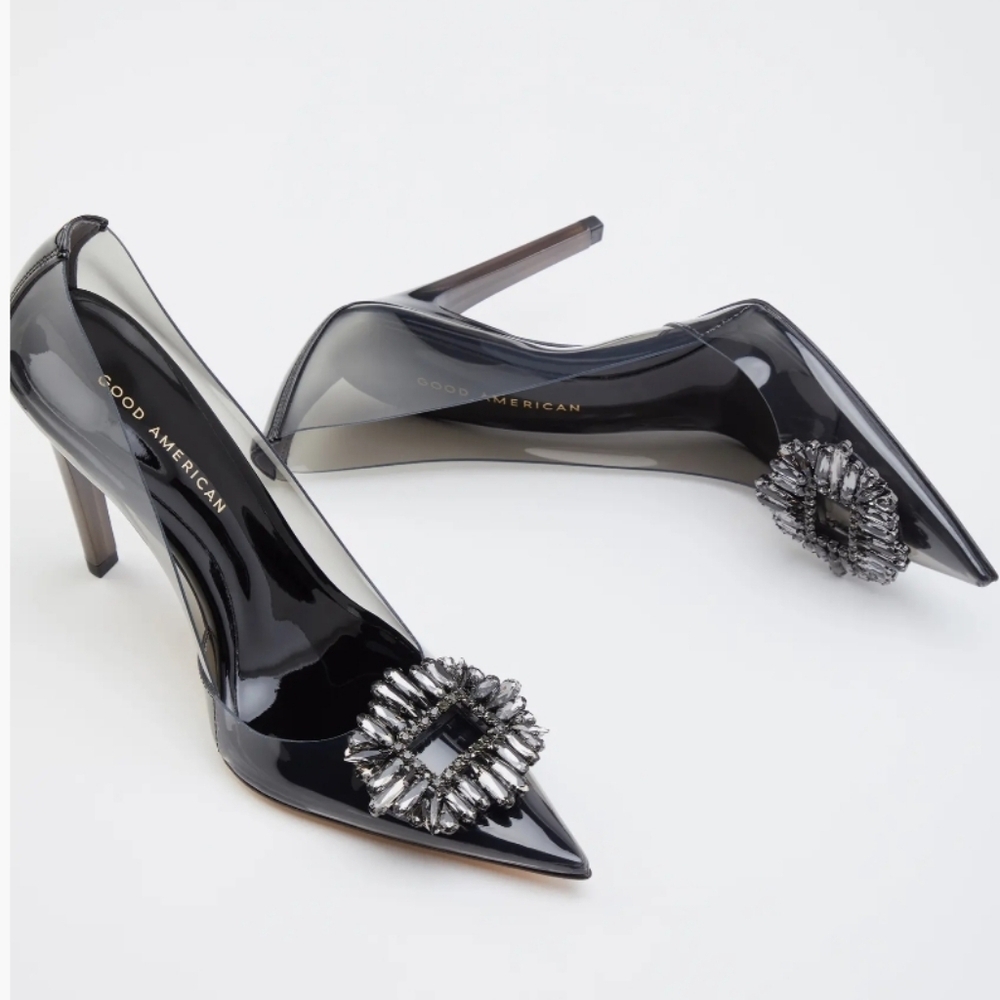 Good American Smokey Gem Cinderella Heels